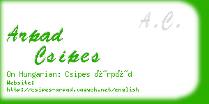 arpad csipes business card